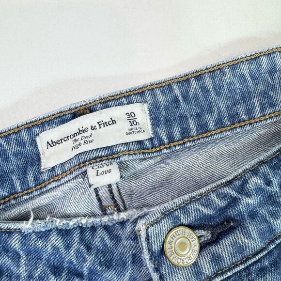 Abercrombie & Fitch Jeans Womens 30 The Dad High Rise Distressed Medium Wash - Picture 3 of 9